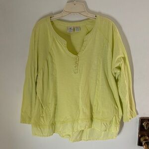 Caribbean Joe Women's Light Green Top sz 1X